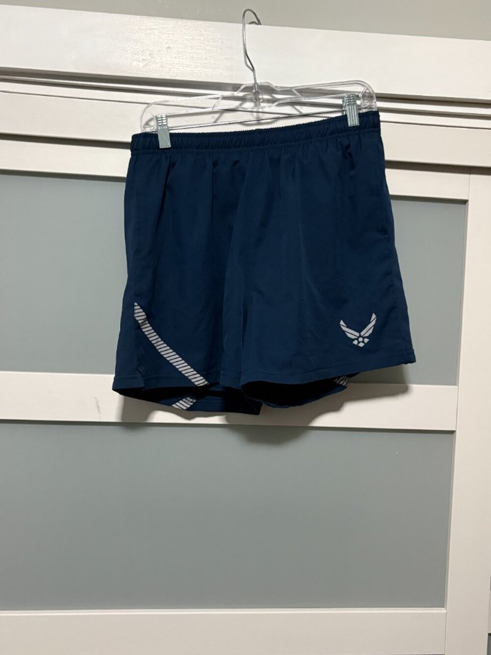 Men's U.S Air Force Running Athletic Short sz LArge L  Run Shorts EUC